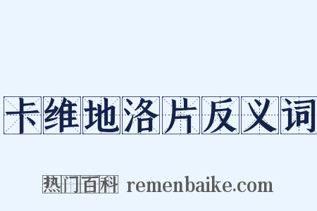 卡维地洛片反义词是什么意思的图片